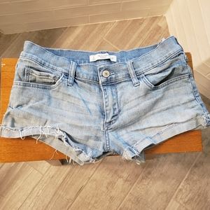 Abercrombie Light Wash Mid-Rise Denim Shorts